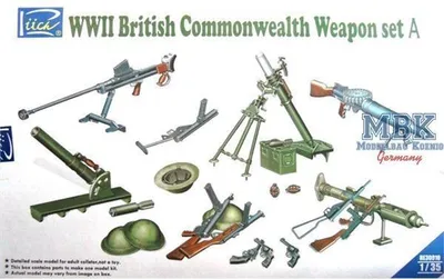Image de Riich Models Ensemble d'armes britanniques du Commonwealth de la Seconde Guerre mondiale A 1:35
