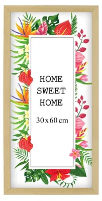 Obrázek produktu pro MG Design, přírodní rámy na obrázky, 30 x 60 cm – vyrobené z pravého dřeva s akrylovým sklem, vhodné k zavěšení i k postavení, pro fotografie, plakáty a puzzle