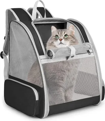 Produktbild von Zusammenklappbarer Haustierträger-Rucksack für Katzen und kleine Hunde - ideal für Reisen, Camping und Wandern