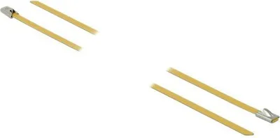 Immagine prodotto di DELOCK Edelstahlkabelbinder L 300 x B 4,6 mm gelb 10 Stück