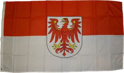 Image de Drapeau Brandenburg 250 x 150 cm Drapeau avec 3 oeillets 100g/m² poids du tissu Hissflagge Hiss