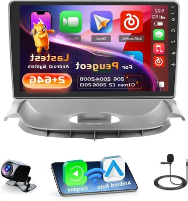 Immagine prodotto di Autoradio Android – Schermo da 9 pollici – CarPlay e Android Auto wireless – Telecamera per la retromarcia e GPS