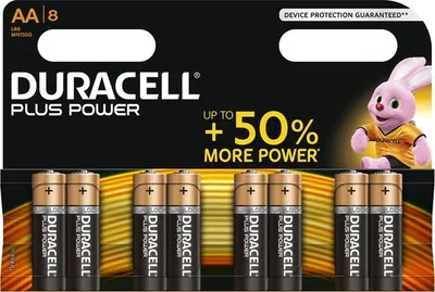 Produktbild von Duracell Plus Power, Einwegbatterie, AA, Alkali, 1,5 V, 8 Stück(e), Mehrfarbig