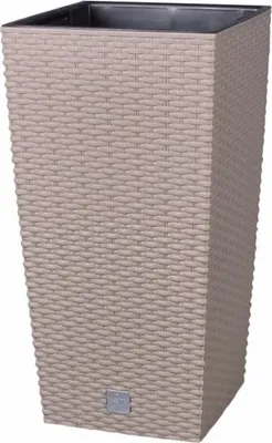 Produktbild von Blumentopf + Einsatz Blumenkübel Rattan RATO SQUARE DRTS265 Mocca