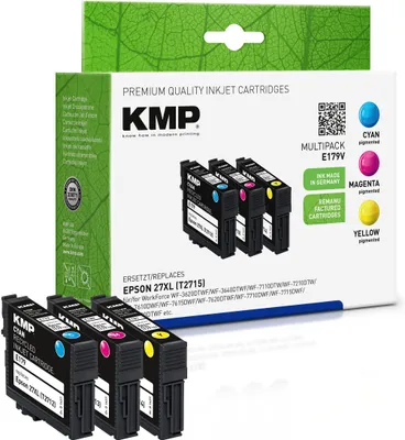 Productafbeelding van KMP E179V multipack, geschikt voor cyan, magenta en geel, compatibel met Epson T 2715