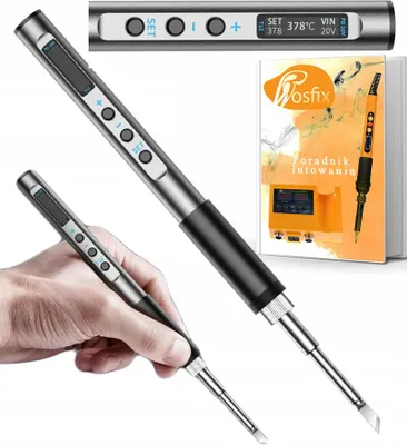Zdjęcie produktu dla Rosfix Precyzyjna Lutownica NanoPro NP65W z Grotami T12 65W USB OLED i Wbudowaną Grzałką