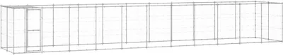 Immagine prodotto di Gabbia per Cani da Esterno in Acciaio Zincato con Tetto 26,62m²