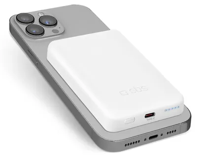 Immagine prodotto di SBS Power Bank Mag 5.000 Mah Wireless Compatibile Con Iphone Con Ricarica Magsafe