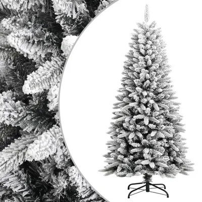 Image de Sapin de Noël artificiel avec neige floquée 120 cm PVC et PE