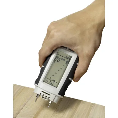 Immagine prodotto di Voltcraft FM-400 Misuratore di umidità dei materiali, misuratore di umidità del legno e degli edifici con caratteristiche dei materiali (FM-400)