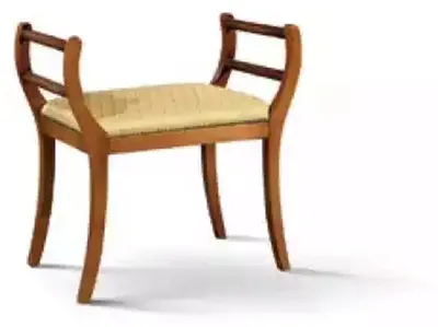 Zdjęcie produktu dla Ławka z litego drewna tapicerka brązowa meble do salonu styl klasyczny nowy