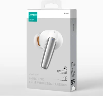 Produktbild von Joyroom JR-BB1 In-Ear Bluetooth 5.3 Kopfhörer Wireless Earbuds ENC Weiß