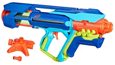 Image de Pistolet à eau Nerf Super Soaker Power Drench XL avec station de recharge innovante (incluse), doté de deux modes de projection puissants et impulsifs, pour des jeux aquatiques