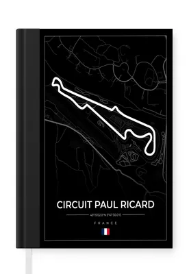 Obrázok produktu pre MuchoWow® Zápisník Denník Rozpočet A5 Pretekárska trať - F1 - Okruh - Francúzsko - Circuit Paul Ricard - Čierna