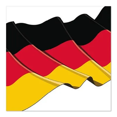 Produktbild von Papstar Servietten, 3-lagig 1/4-Falz 33 cm x 33 cm "Germany", 15 x 20 Stück