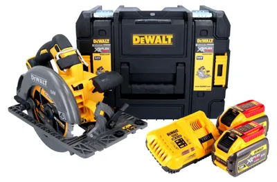 Image de DeWalt DCS 579 X2T Scie circulaire à main sans fil 54 V FlexVolt 190 mm Brushless + 2x batterie 9,0 Ah + chargeur + TSTAK