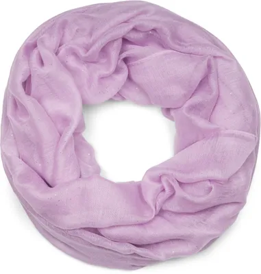 Zdjęcie produktu dla styleBREAKER Damski szalik pętelka z efektem brokatu | Jednokolorowy szalik rurka wykonany z miękkiej wiskozy | Lekki i elegancki | 87 x 93 cm