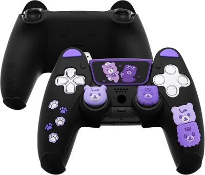 Image de Housse de protection - Compatible avec PlayStation 5 - Étui en silicone "kawaii" pour manette de jeu