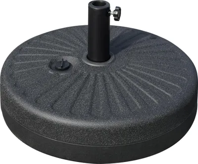 Obrázek produktu pro Stojan na zahradní slunečník - Naplnitelný vodou - Do 22 kg - Pro tyče 38/48 mm - Přenosný - Ø51 x 30,5 cm - Černý