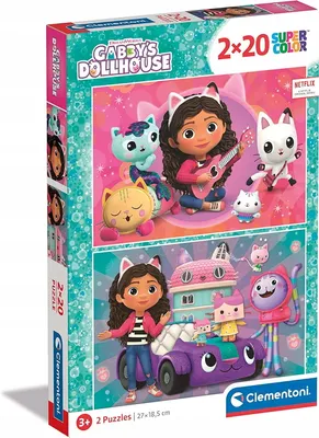 Immagine prodotto di Puzzle Clementoni 2x20 SuperKolor La casa di Gabby 24802