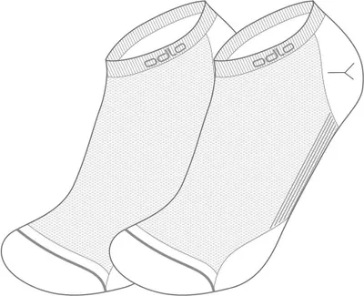 Produktbild von ODLO Socks low ACTIVE 2 PACK                  white 45-47