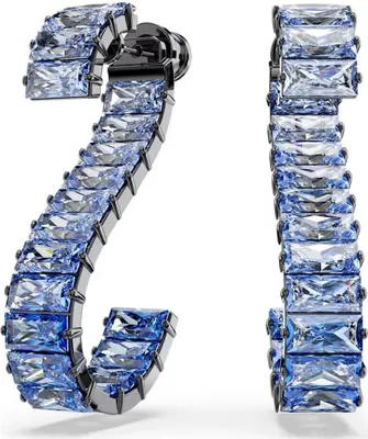 Image de Swarovski Femmes Pendentifs d'oreilles Drop Matrix Baguette Bleu 5705780