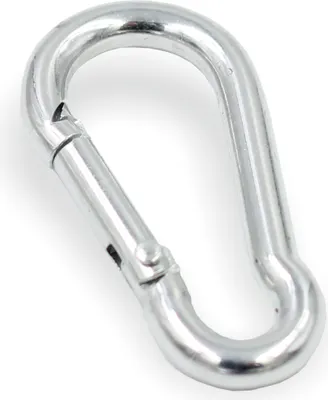 Produktbild von 1x Feuerwehr Karabinerhaken 40x4 mm | Schnapphaken ähnlich DIN 5299 | verzinkt
