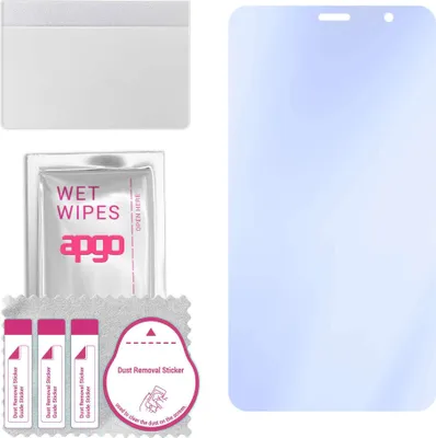 Produktbild von apgo Hybrid Schutzglas, kompatibel mit TCL 403, 9H Härte, Flexible Nano Glass PRO, toller Ersatz für Hartglas, kratzfester Displayschutzglas, Displayschutz, Full Glue