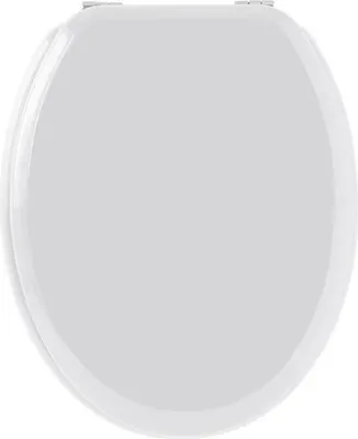 Zdjęcie produktu dla Deska Sedesowa WC z Formowanego Drewna GELCO Sweet, Biały Połysk, Chromowane Metalowe Zawiasy