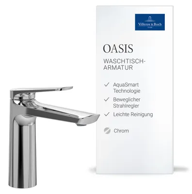 Immagine prodotto di Miscelatore per lavabo Villeroy & Boch Oasis, altezza del beccuccio 114 mm – Cromo