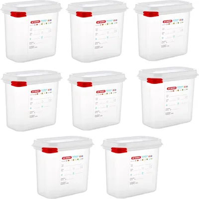Produktbild von Araven GN1/9 Lebensmittelbehälter - 1,5L - 8 Behälter - Kunststoff