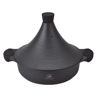 Immagine prodotto di Tajine 32 cm – Pentola marocchina – Alluminio – Adatta all'induzione – Adatta a tutti i tipi di fornelli – Rivestimento antiaderente – Royal Swiss.
