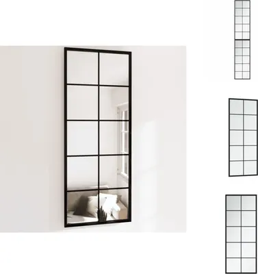 Zdjęcie produktu dla vidaXL Lustro ścienne 2 szt. czarne 100x40 cm metalowe - Lustro