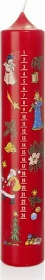 Produktbild von Adventskalenderkerze in rot 265 x 50 mm, Kalenderkerze Advent