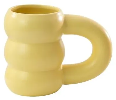 Keramik-Tasse, matt, Gelb, 310 ml, modernes Design