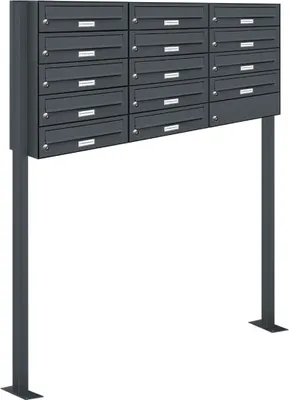 Produktbild von 14er Standbriefkasten Anlage Freistehend RAL 7016 - Anthrazit