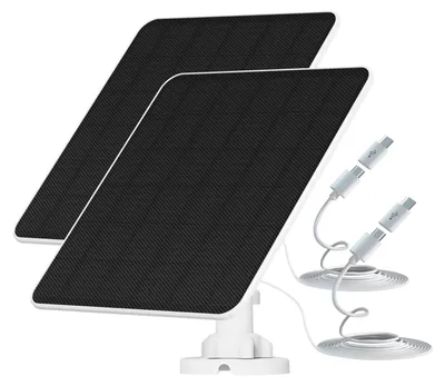 Image de Panneau solaire pour caméras de surveillance, 6 W, étanche IP65 avec câble de charge