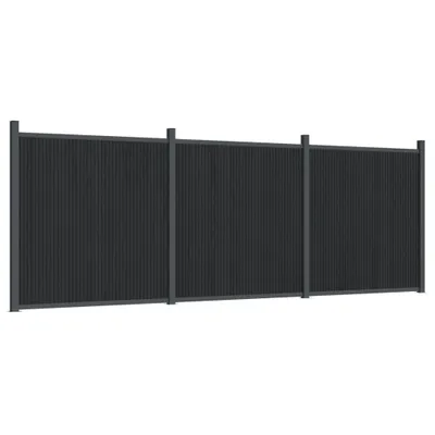 Zdjęcie produktu dla vidaXL Zaunelement Grau 526x186 cm WPC