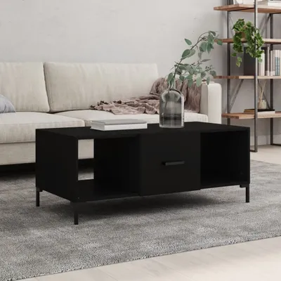 Immagine prodotto di Maison Exclusive - Tavolino nero 102x50x40 cm Materiale ligneo