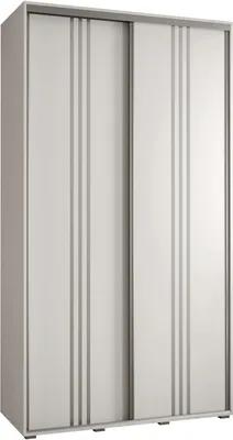 Produktbild von MEBLE KRYSPOL Davos 6 Schrank, zwei Türen - 235,2x140x45 cm - Weiß Weiß Silber