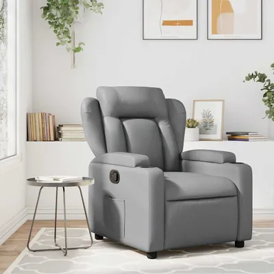 Produktbild von masážne kreslo vidaXL Grey Imitácia kože
