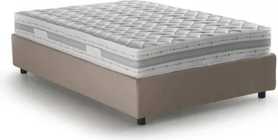 Produktbild von Quadratisches und halbes Bett Dmalizi, Containerbett mit Stoffbespannung, 100%  Italy, Frontöffnung, inklusive Matratze 120x200 cm, Turteltaube