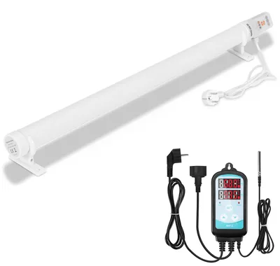 Obrázok produktu pre Elektrické vykurovacie teleso Peviasot pre skleníky, 180 W, vykurovacie potrubie 95 cm s časovačom a ochranou proti prehriatiu