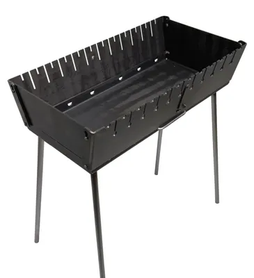 Produktbild von GOROCH Mangal Grill Stahl 3 mm für 12 Spieße ohne Zubehör - klappbarer Schaschlikgrill für Garten und BBQ