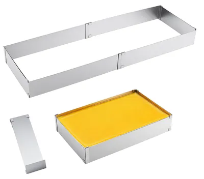 Verstellbare Backform aus Edelstahl, 2 Stück, 27,5–52,5 cm