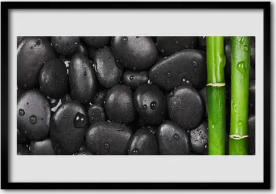 Produktbild von Bild 100x70 MDF-Rahmen Wandkunst Stem Bamboo Spa