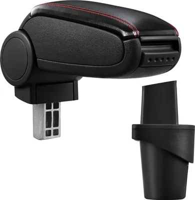 Image de Accoudoir central revêtement cuir noir / rouge pour VW Caddy 3 III 1K 2004-