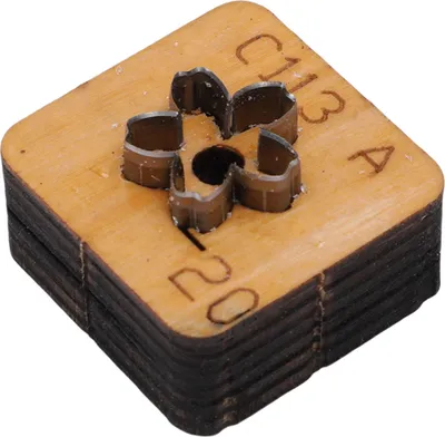 Zdjęcie produktu dla Wykrojnik do skóry w kształcie kwiatu Metalowy wykrojnik do wyrobów skórzanych Narzędzie do wykrawania C113 A 20 mm / 0,79 cala