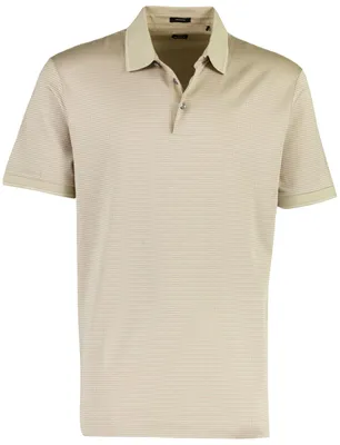 Produktbild von BOSS Black Poloshirt beige bedruckt Baumwolle