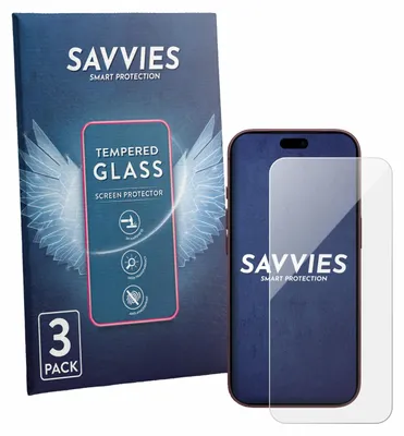 Produktbild von 3x Savvies Schutzglas für Apple iPhone 18 Pro Displayschutz 9H Glas klar transparent